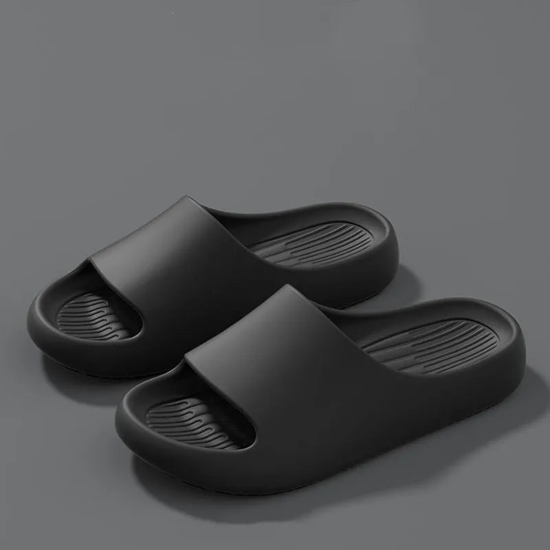 Big Size 50 51 New Summer Women's Slippers Men's Bathroom Flip Flops Concise Solid Color Shoes Home Non Slip Flats Beach Sandals