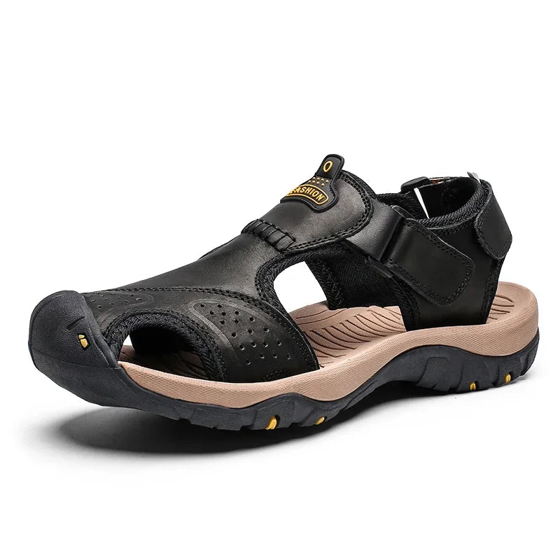 2024 New Man's shoes Genuine Leather Men Sandals Summer Men's Shoes Outdoor Water Shoes Leather Sandals For Men