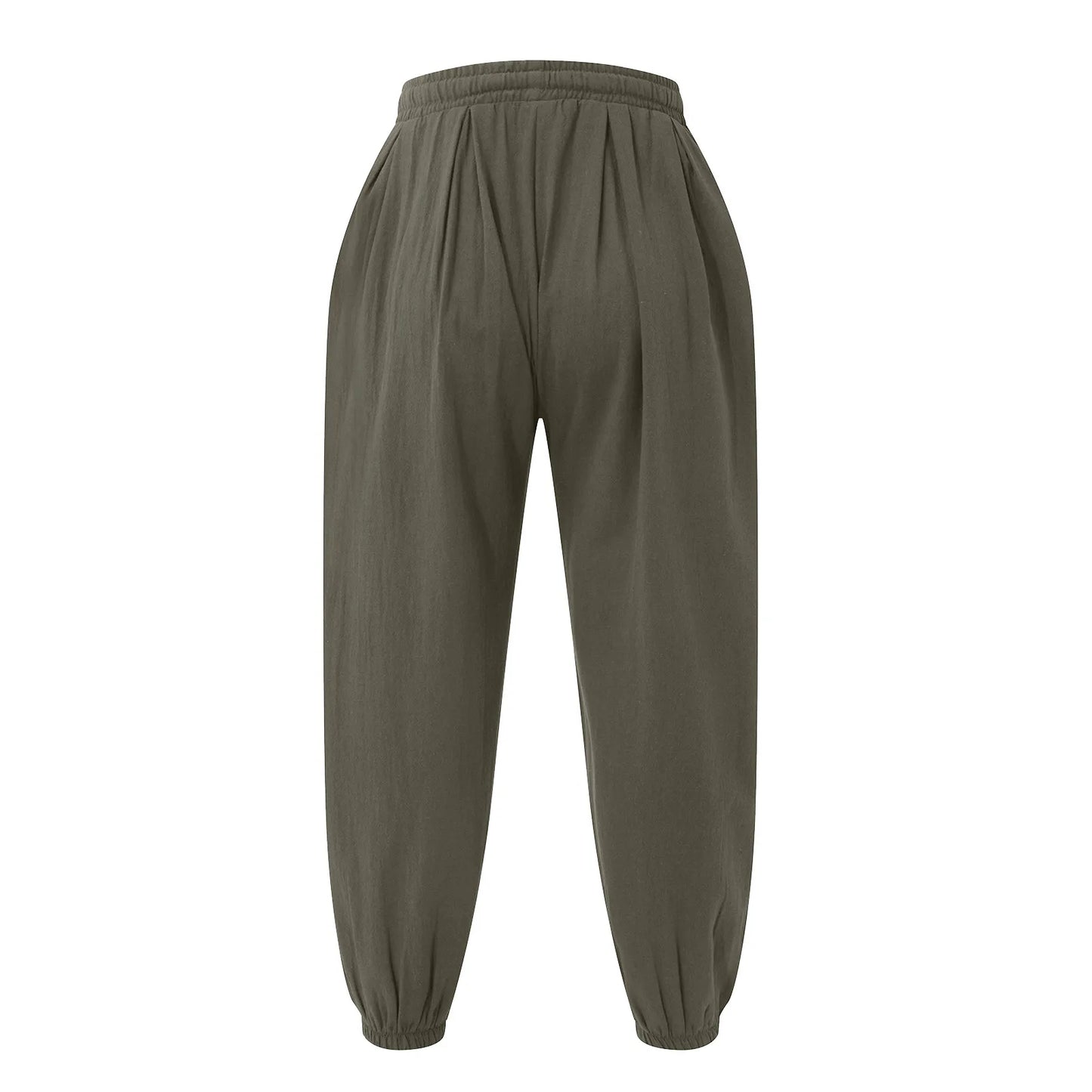 New Oversize Men Loose Harem Pants Autumn Chinese Linen Overweight Sweatpants High Quality Casual Brand Trousers Male
