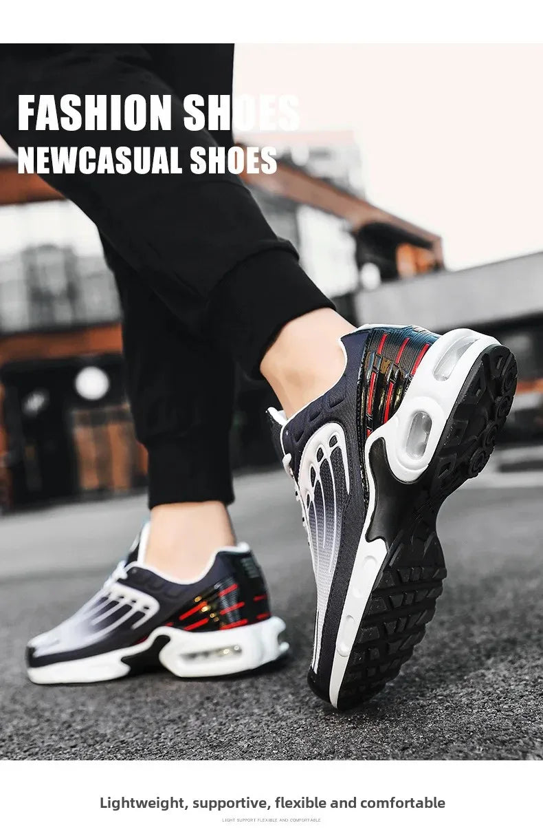 2024 New Spring Large Size Couple Air Cushion Sports Shoes Student Running Shoes Men Casual Trendy Sport Shoes Breathable