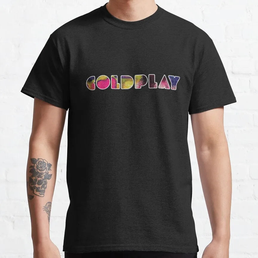 Cold-play Music of The Spheres World Tour 2025 Tshirts Cotton Tees Heavy Mental Fashion Graphic T-shirt Short Sleeve Unisex Tops