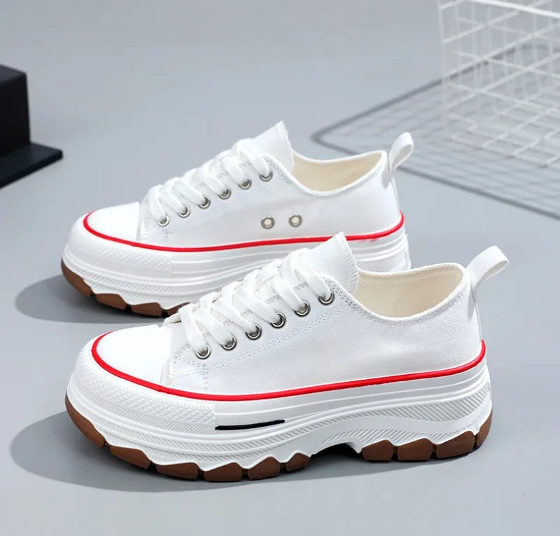 Summer Hot Sale Women's Canvas Shoes Fashion Breathable Platform Sneakers Female Flats Shoe Korean Trendy All-match Casual Shoes