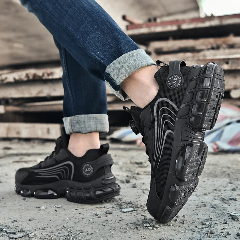 Men's Military Tactical Boots Army Boots Men Side Zipper Military Boots Men Anti-Slip Ankle Boots Work Safety Shoes Hiking Shoes