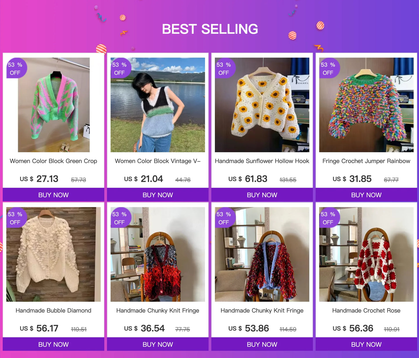 2025 Early Spring Handmade Chunky Knit Patchwork Plaid Cardigan Button Front Vintage Loose Knit Sweater Jacket for Women