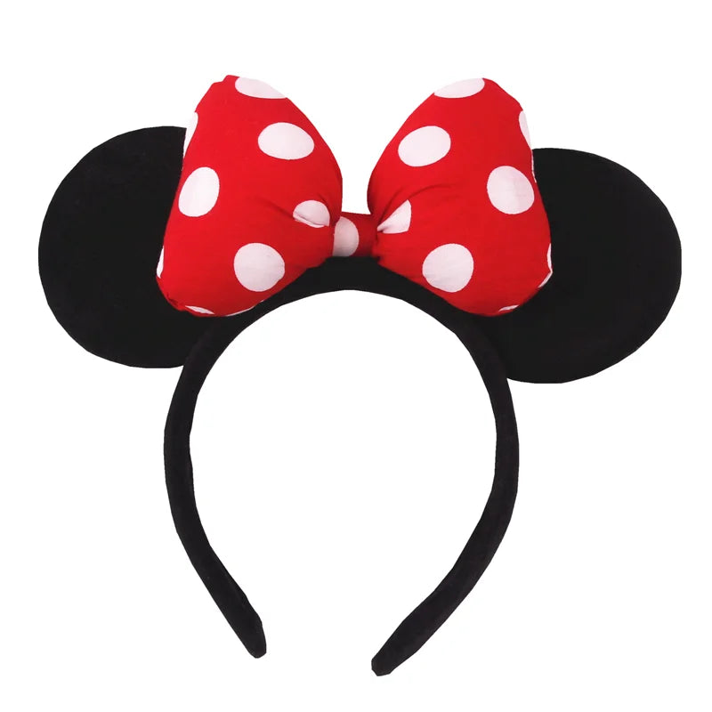 2025 New Halloween Mickey Mouse Ears Headbands Sequins Hair Bow Women Festival Party Cosplay Hairband Gift Kids Hair Accessories
