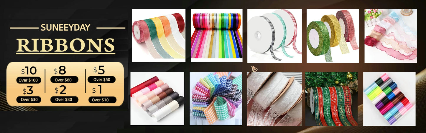 50 Yards Sheer Chiffon Ribbon Organza Lace Ribbons For DIY Crafts Christmas Halloween Wedding Decoration Gift Wrapping Fabric