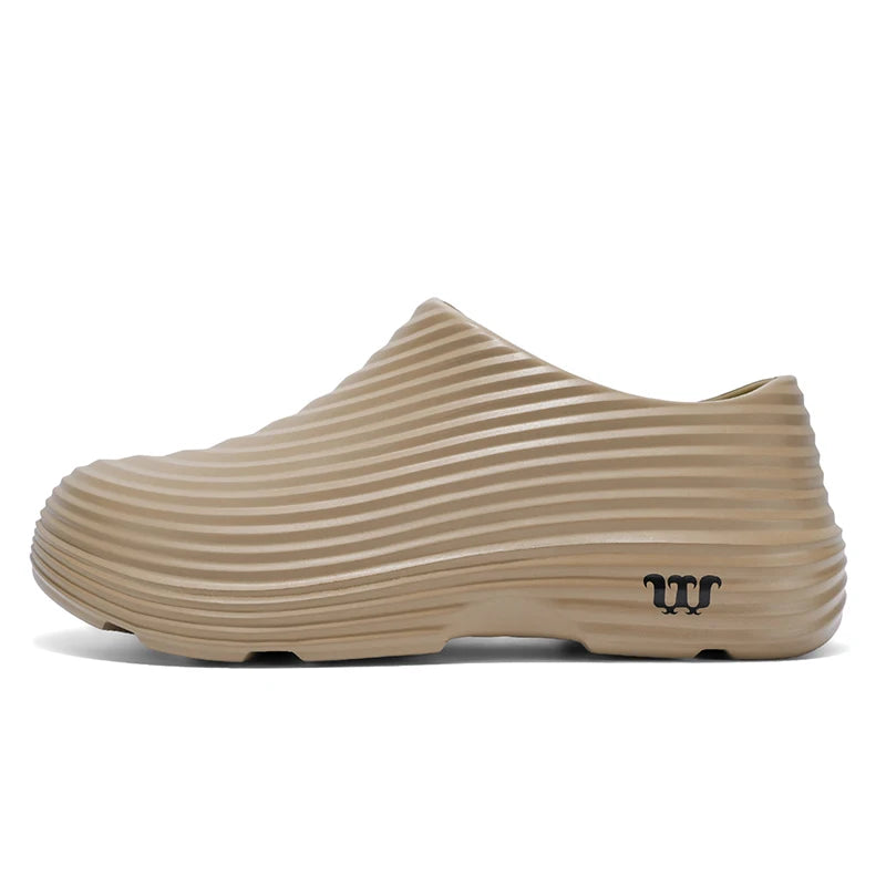 Waterproof Rubber Sandals Soft Comfort Kitchen Chef Shoes for Men Summer Beach Shoes Yacht Outdoor Casual Camping River Creek
