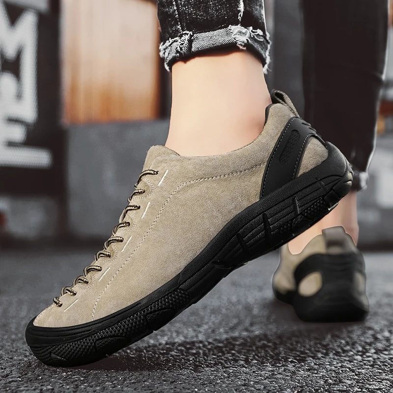Khaki New Outdoor Walking Hiking Shoes High-quality Outdoor Casual Sports Shoes Climbing Large Size 47 Lightweight Rubber Man