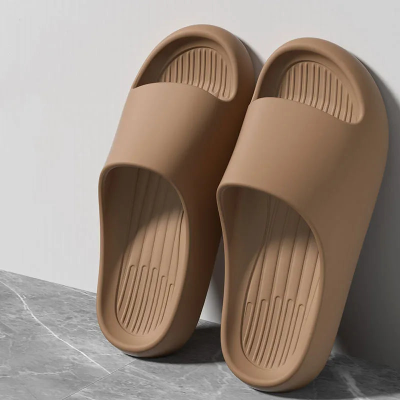Big Size 50 51 New Summer Women's Slippers Men's Bathroom Flip Flops Concise Solid Color Shoes Home Non Slip Flats Beach Sandals