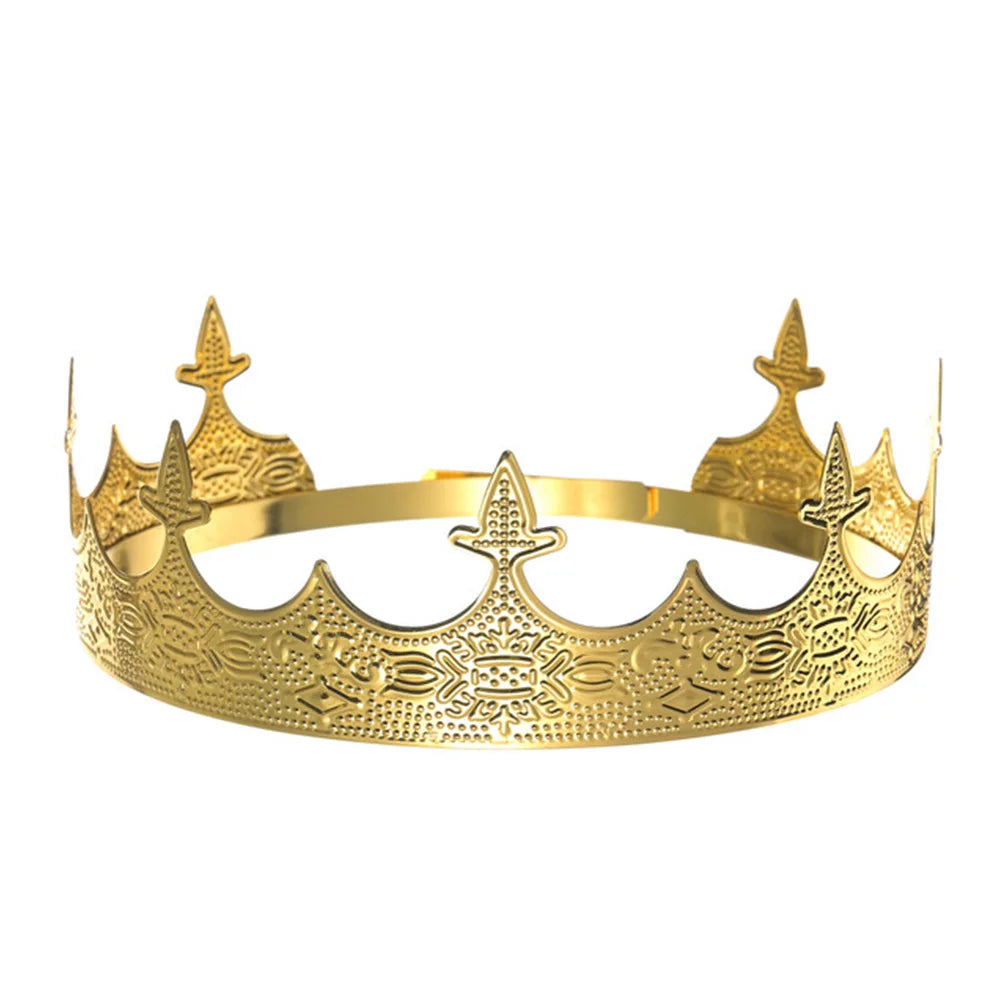 KMVEXO King Crown for Men - Royal Men's Crown Prince Tiara for Wedding Birthday Prom Party Halloween Decorations Jewelry