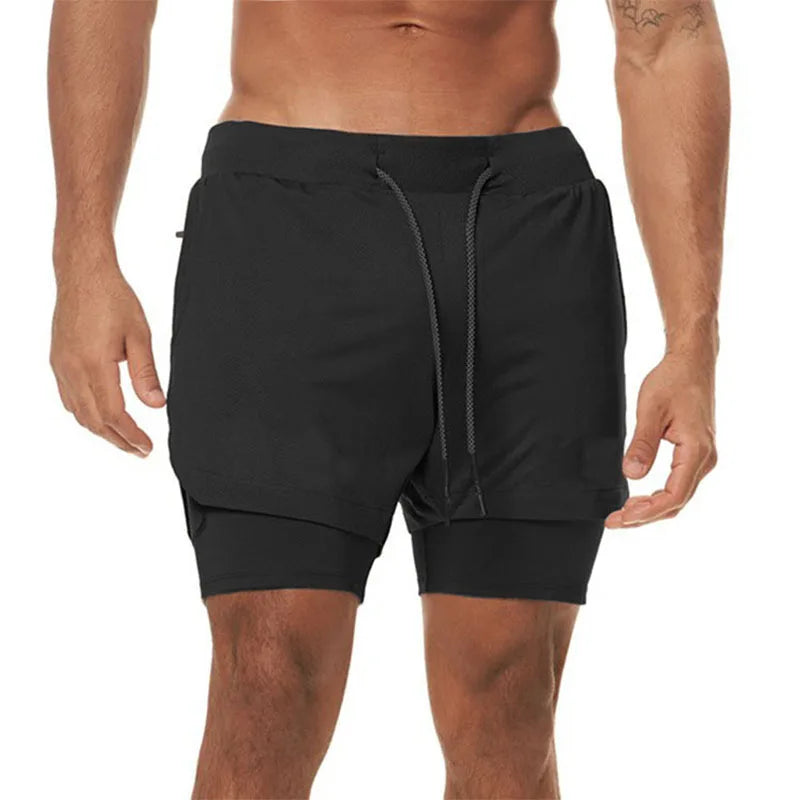 Camo Running Shorts Men Gym Sports Shorts 2 In 1 Quick Dry Workout Training Gym Fitness Jogging Short Pants Summer Men Shorts
