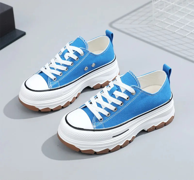 Summer Hot Sale Women's Canvas Shoes Fashion Breathable Platform Sneakers Female Flats Shoe Korean Trendy All-match Casual Shoes