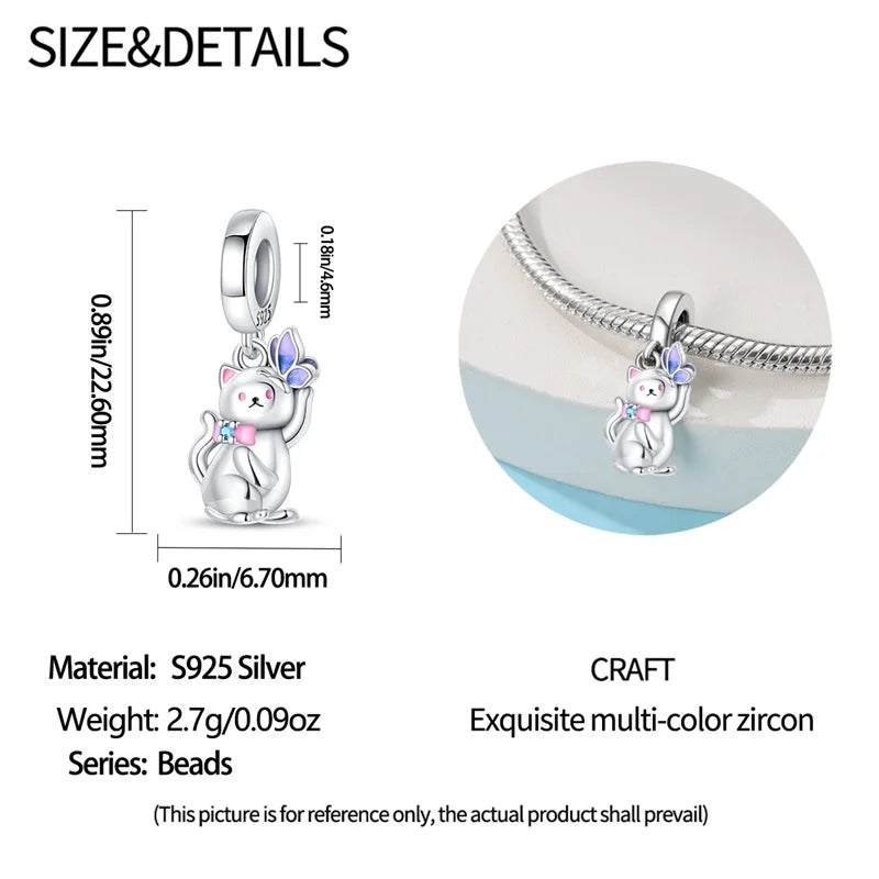 S925 Sterling Silver Owl Squirrel Bear Hedgehog Cute Animal Series Creative Charms Beads Fit Pan Original Bracelets DIY Jewelry