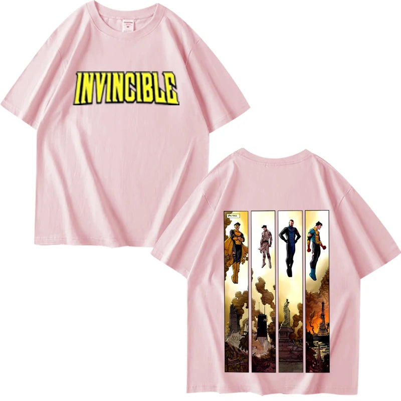 Invincible Variants Comfort Color Invincible vs Conquest T Shirt men women Oversized 100% Cotton Summer manga Unisex print tops