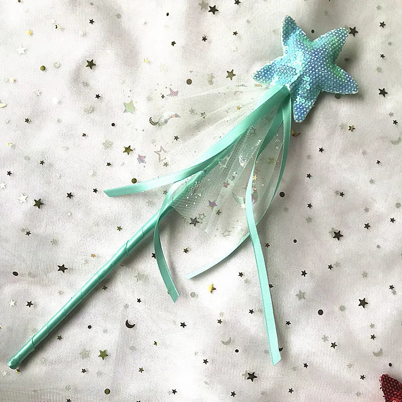 Fashion Baby Girl Princess Dreamlike Sequins Star Stick Fairy Wand Birthday Gift Party Christmas Halloween Accessary