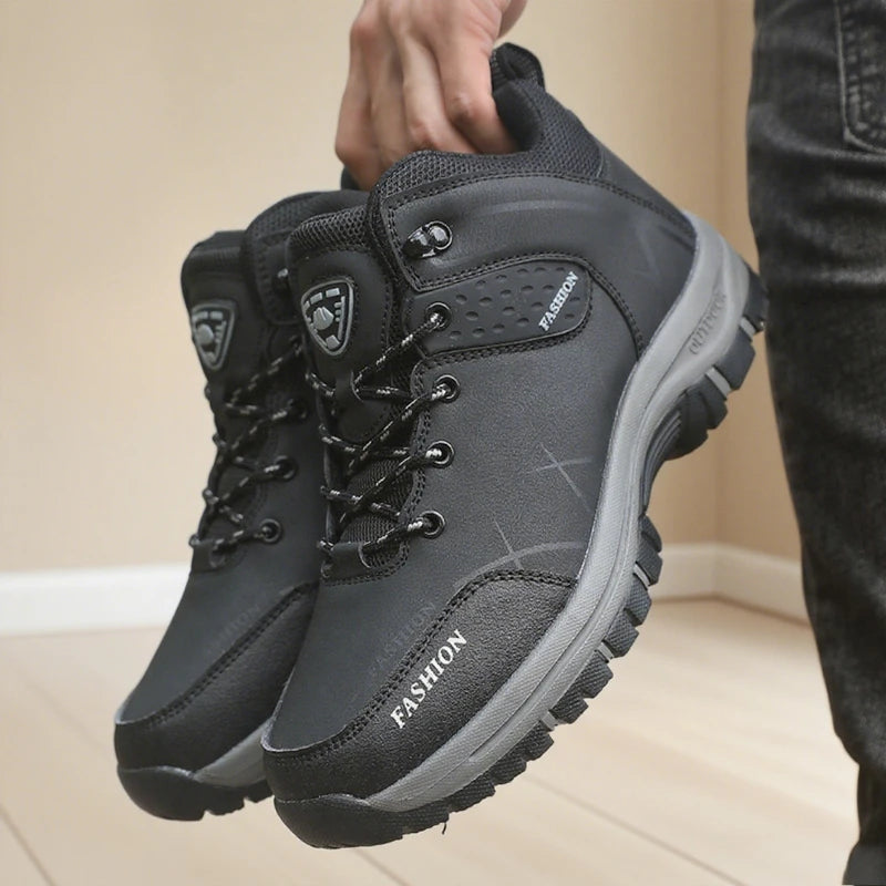 New PU Leather Men's Snake Breathable Casual Comfortable Walking Shoes Non Slip Outdoor Hiking Fashion Men's Shoes Zapatillas