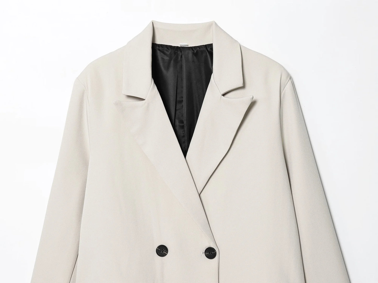 KONDALA Chic Brown Oversized Blazer Women V Neck Double Buttons Loose Blazer Jacket Fashion 2025 Fall Office Lady Casual Outwear