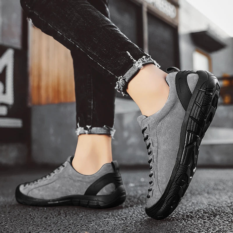 Khaki New Outdoor Walking Hiking Shoes High-quality Outdoor Casual Sports Shoes Climbing Large Size 47 Lightweight Rubber Man