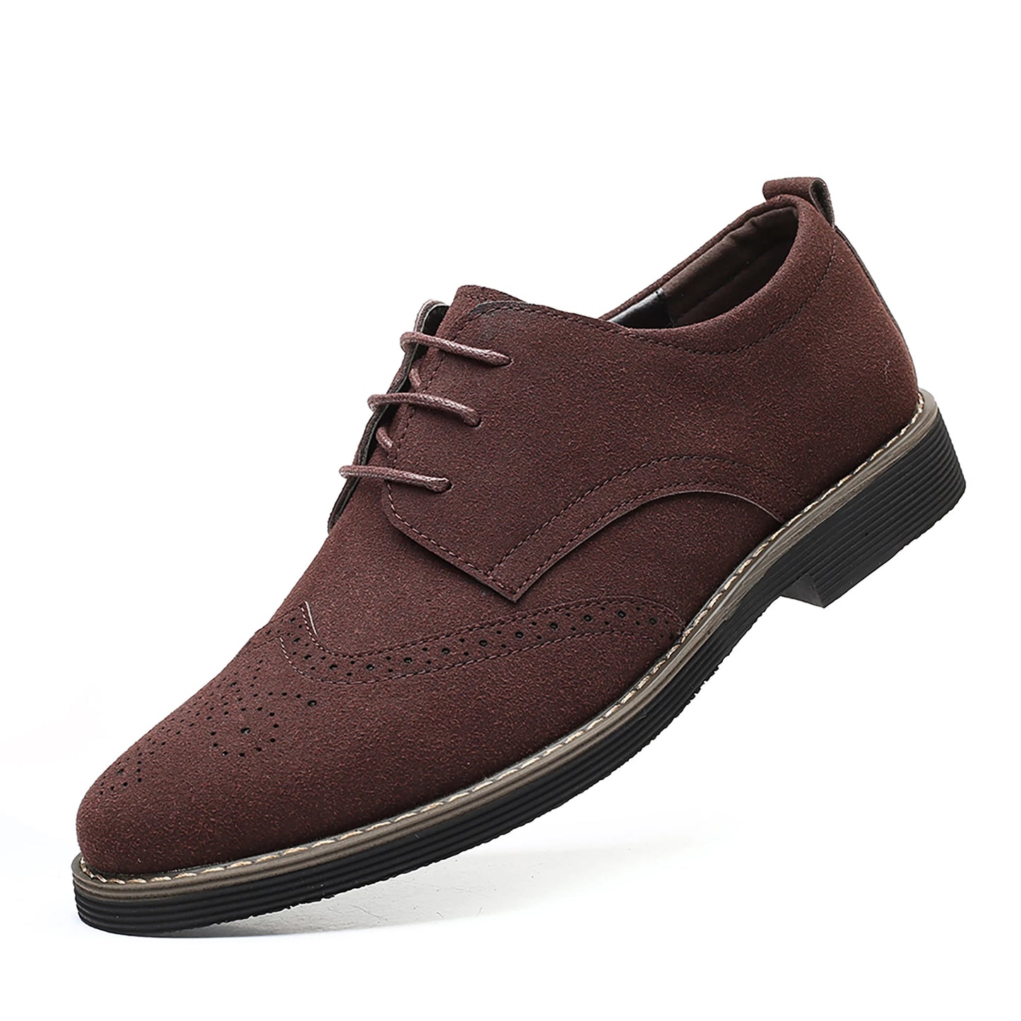 Men's Casual Business Lace-Up Hiking Work Shoes Classic Comfortable Wear-Resistant Soft-Soled Men's Shoes