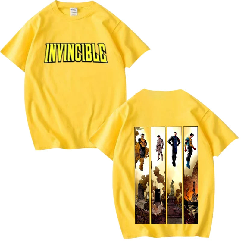 Invincible Variants Comfort Color Invincible vs Conquest T Shirt men women Oversized 100% Cotton Summer manga Unisex print tops