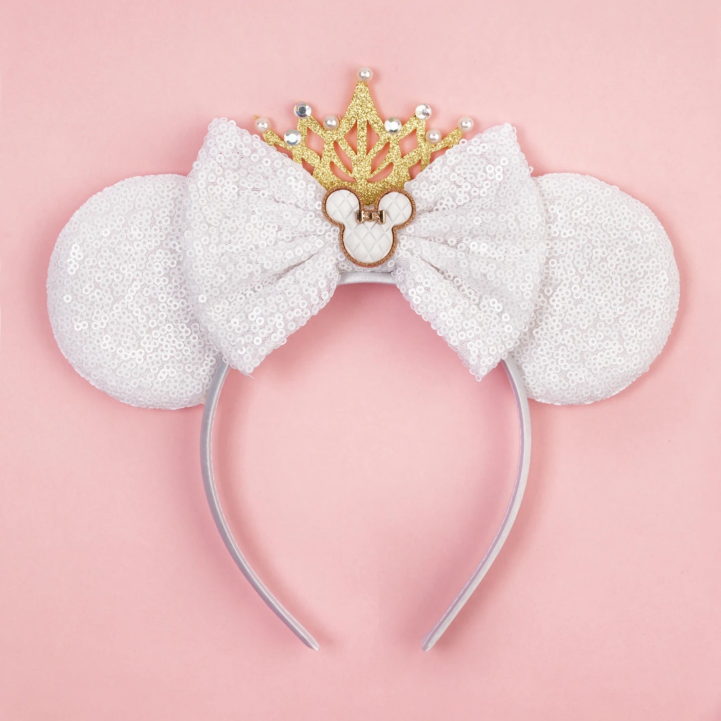 2025 New Halloween Mickey Mouse Ears Headbands Sequins Hair Bow Women Festival Party Cosplay Hairband Gift Kids Hair Accessories
