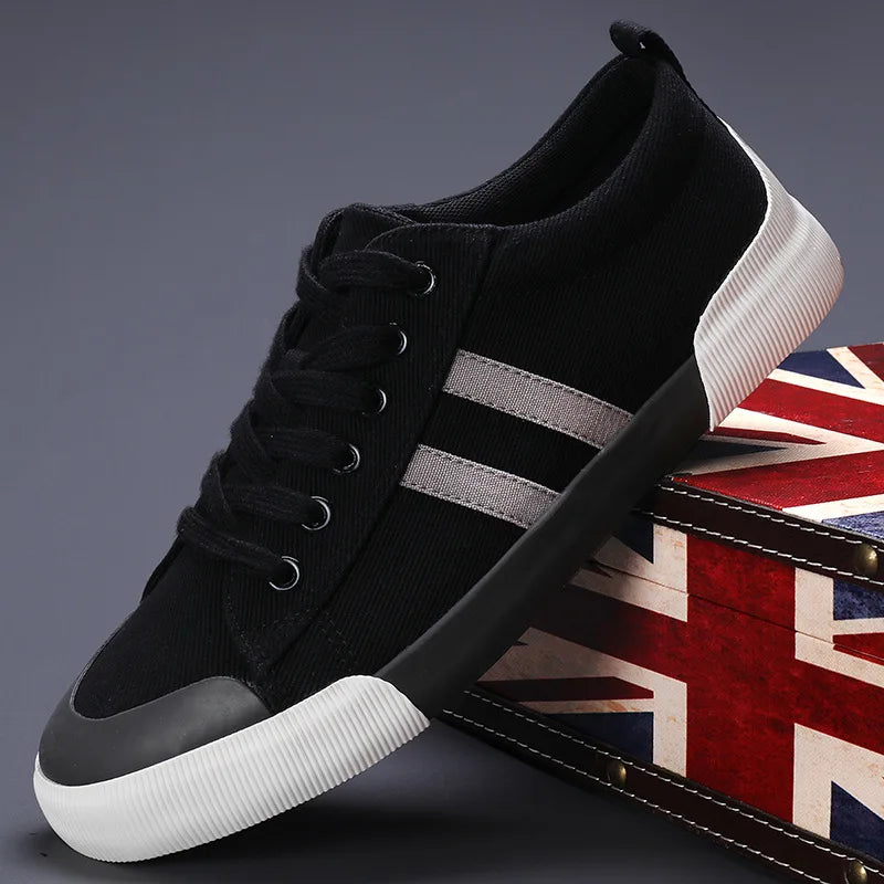 2025 Men's Shoes Breathable Men's Canvas Shoes Fashion Versatile Lace Up Skateboarding Shoe for Men Lightweight Casual Sneakers