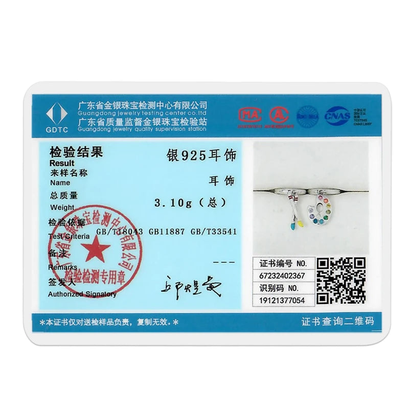 925 Silver Hoop Earrings For Woman Pendientes Zircon Heart Shape Star Eardrop Original Earring Fashion Jewelry