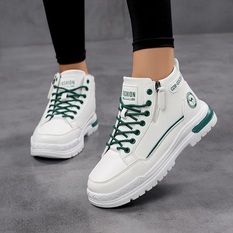 Moipheng Shoes Women Breathable Causal Platform Sneakers Ladies Letter Printed High Tops Walking Shoe Size 42 Zapatillas Mujer