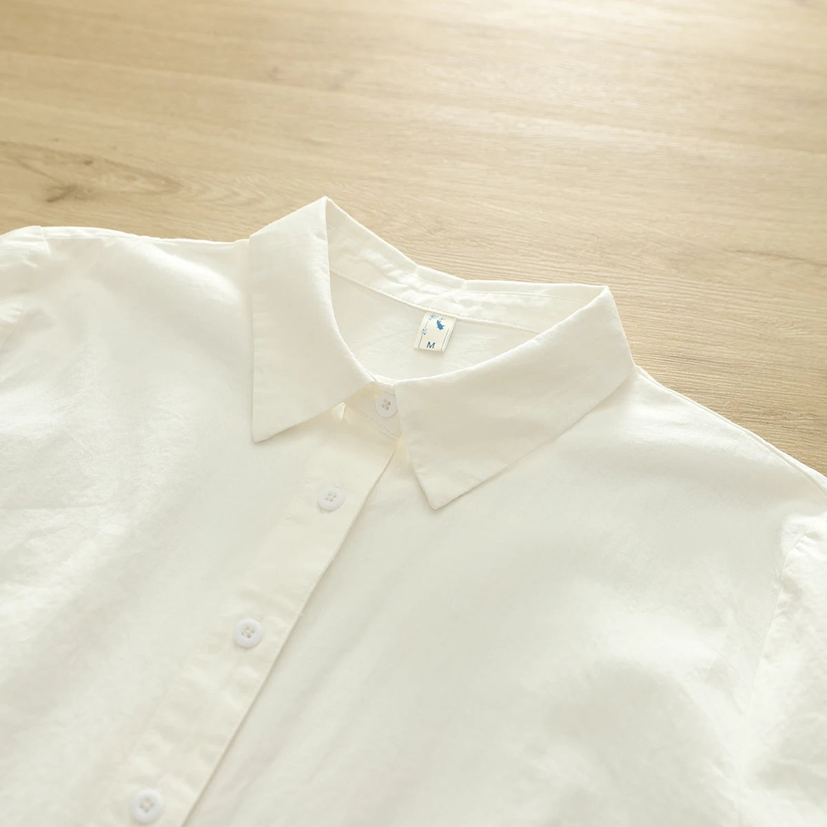 Simple Fine Cotton Casual Shirts Women 2025 New Fresh Lady Solid Color Loose Blouses and Tops Ladies Long Sleeve Shirt Clothing