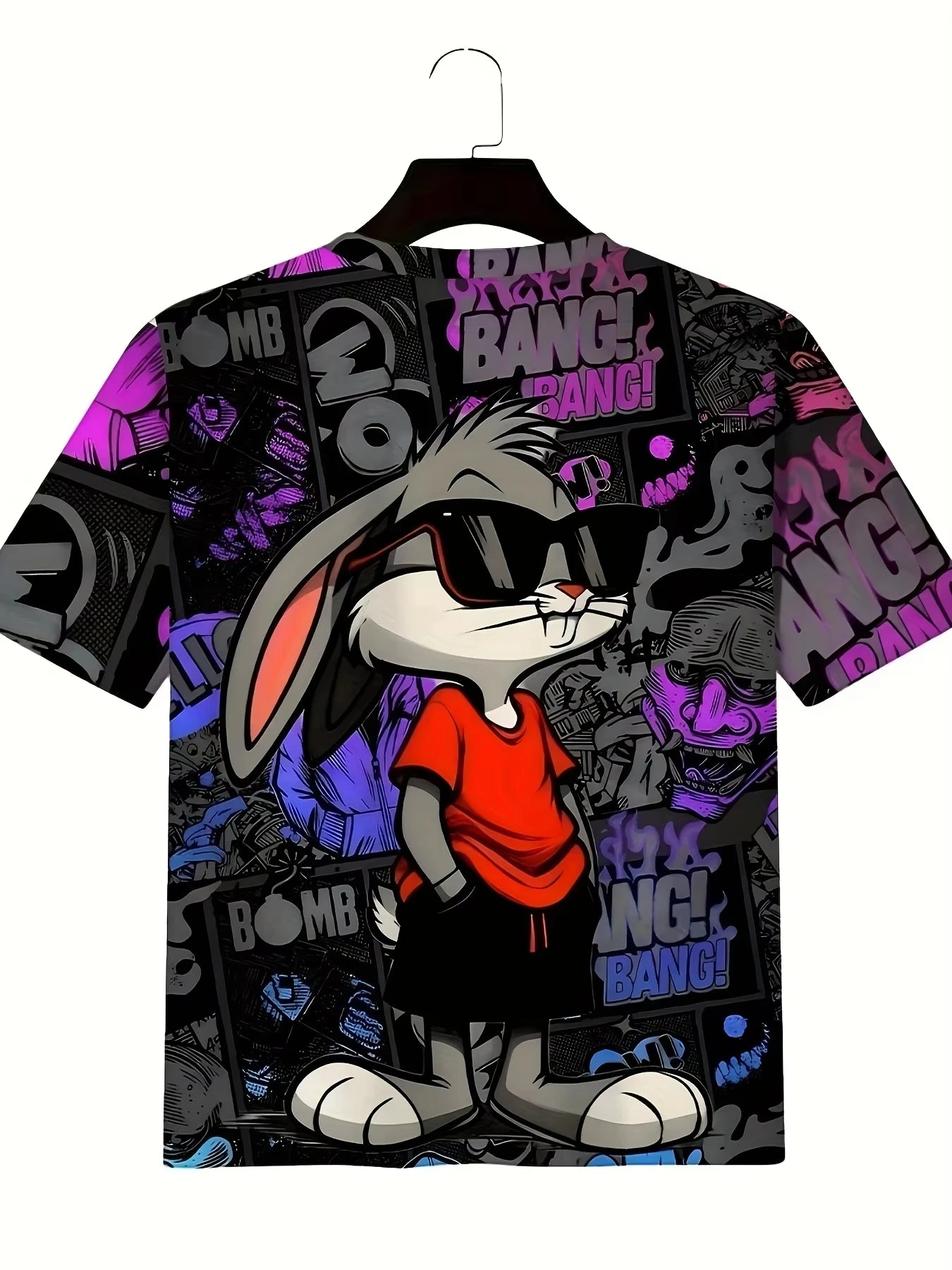 Cartoon Bugs Bunny Printed T-shirt Men Women Summer Funny Rabbit Short Sleeved Casual T Shirts Unisex Men‘s O-neck Tops Tees