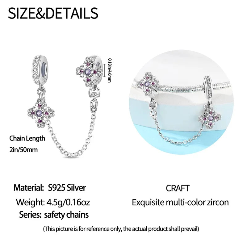 Classic Silver Plated Lotus Guardian Angel Heart-Shaped Zircon Charms Beads Fit Qikaola 925 Original Bracelets DIY Jewelry Gifts