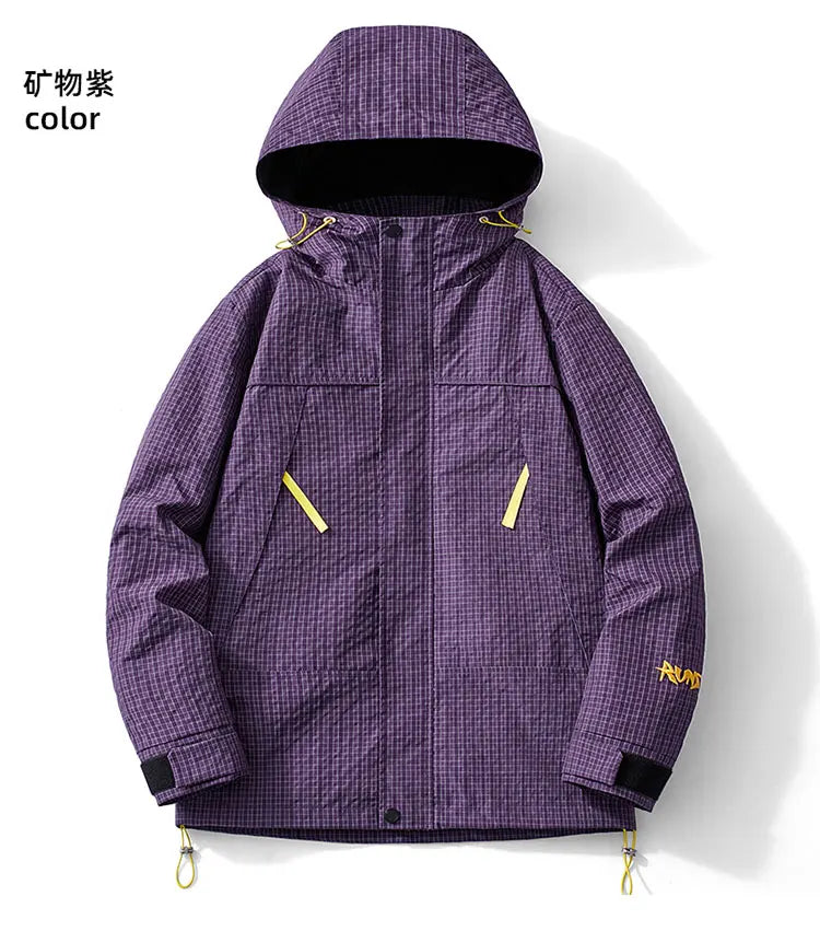 Spring and Autumn Outdoor Sports Outing Camping Storm Jacket Men's and Women's Waterproof Windproof Ski Mountaineering Jacket