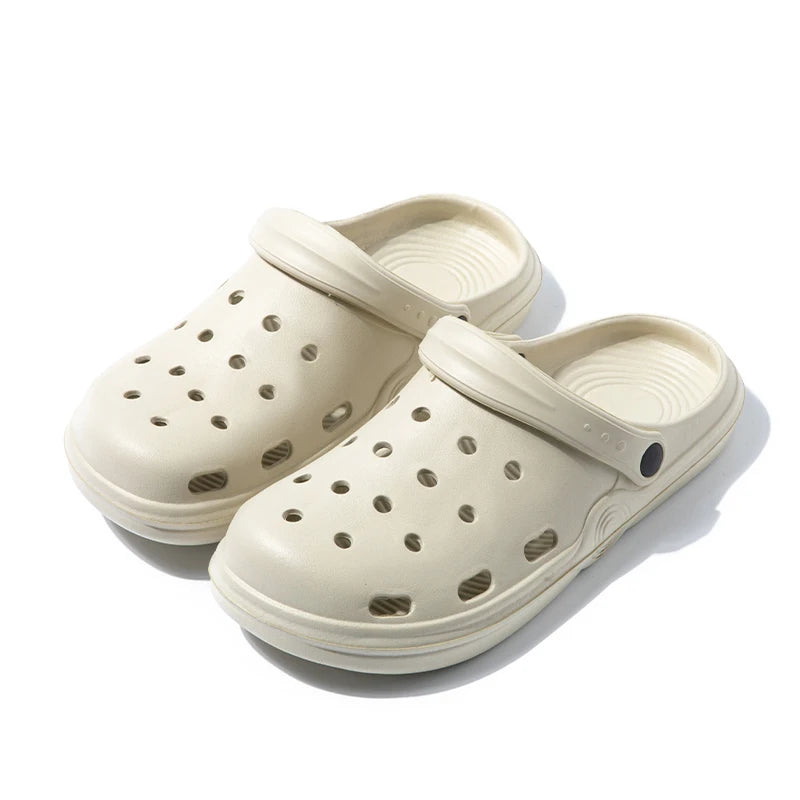 Women Summer Beach Sandals Casual Garden Clogs Outdoor Closed Toe Sandals for Men Couples Non Slip House Shower Slippers