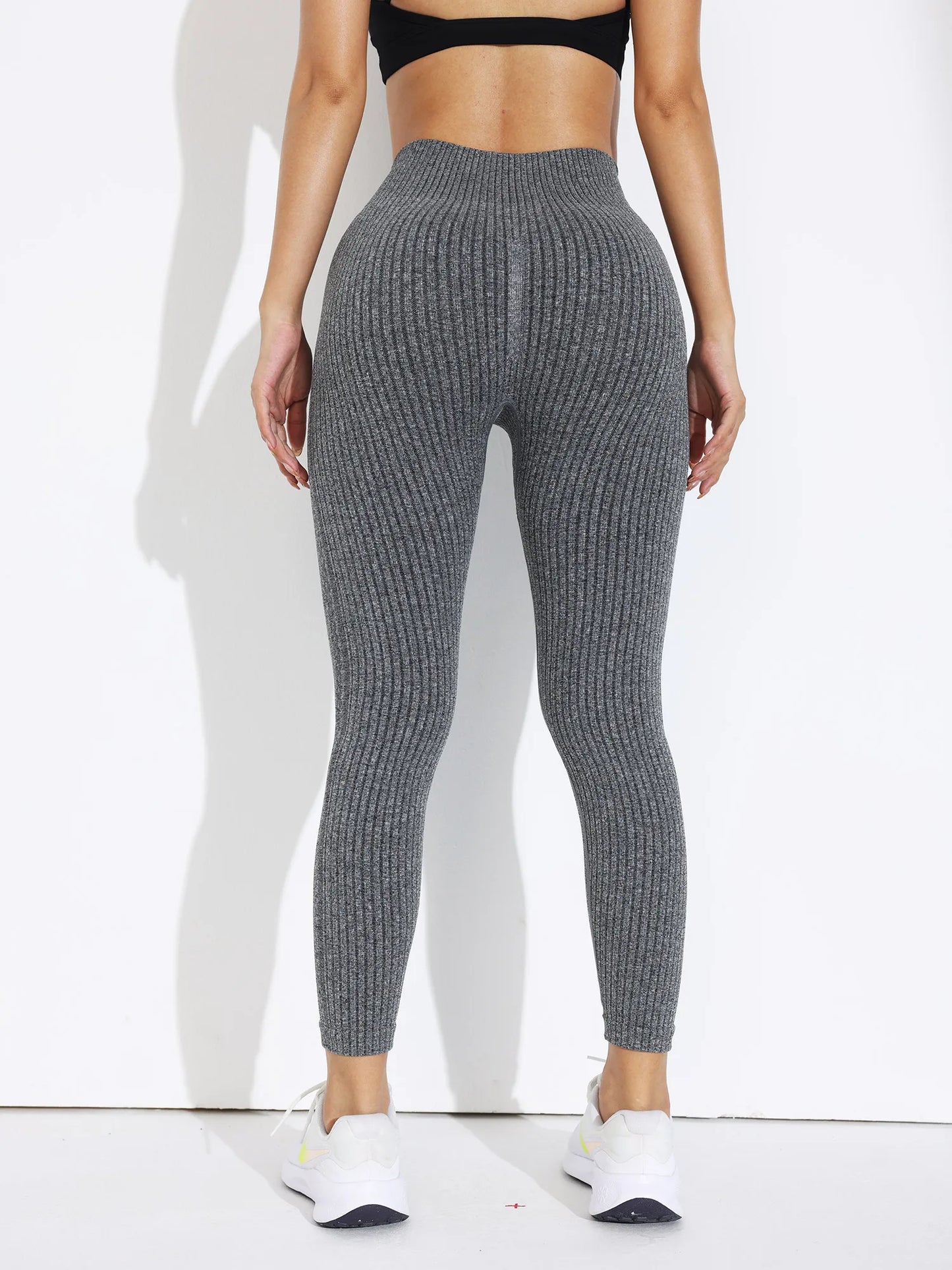 Women Sports Seamless Leggings Solid Color Yoga Gym Clothes High-Waisted Yoga Pants Fitness Overalls Clothing Tummy Control