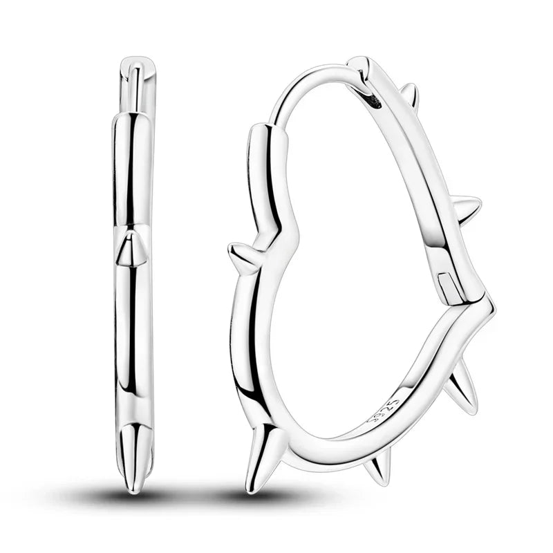 Sparkling Colorful Hoop Earrings 925 Sterling Silver Hypoallergenic Jewelry Embellished With Zircon Elegant Luxury Style Female