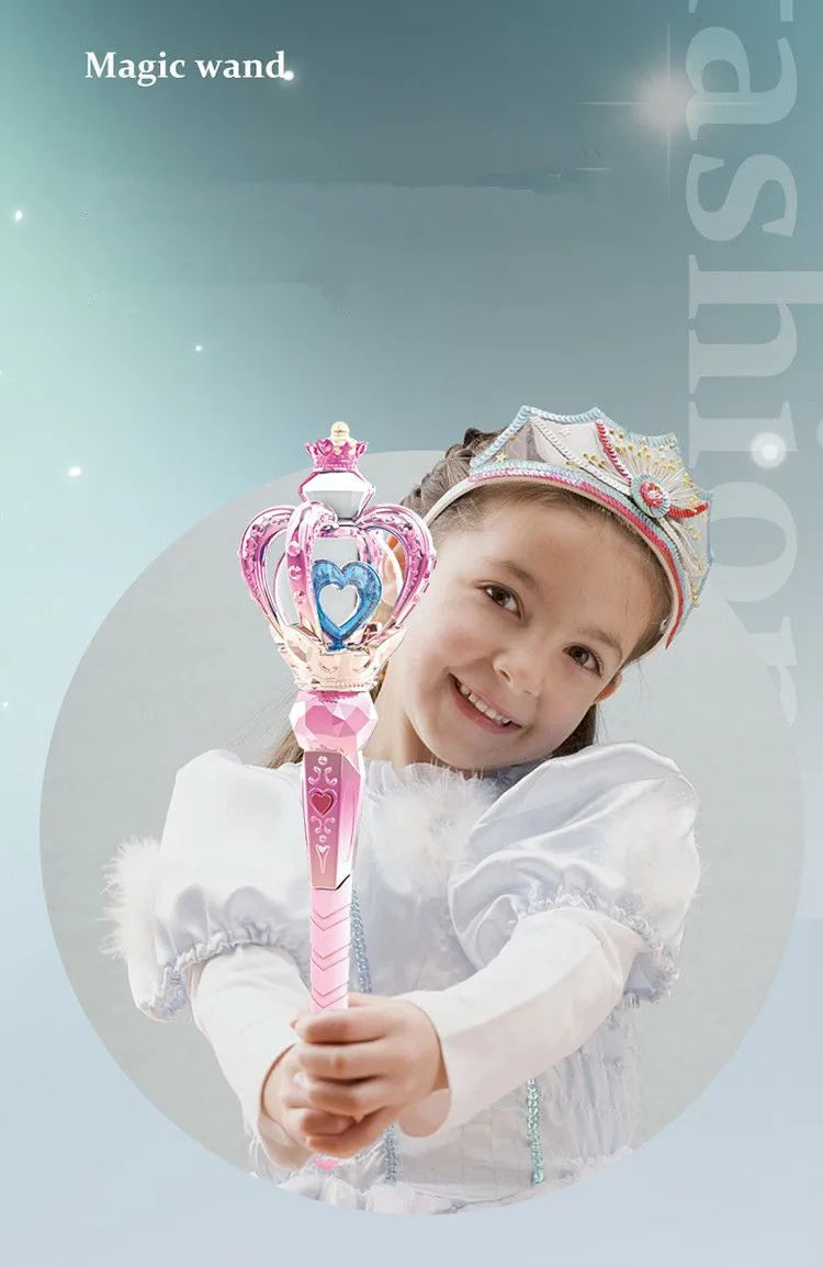 Big Size Magic Wand Fairy Wand Electric Toys With Sound Light Pretend Toy Role-playing Props Halloween Christmas Gift For Girls