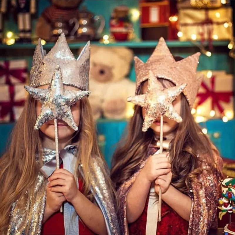 Fashion Baby Girl Princess Dreamlike Sequins Star Stick Fairy Wand Birthday Gift Party Christmas Halloween Accessary