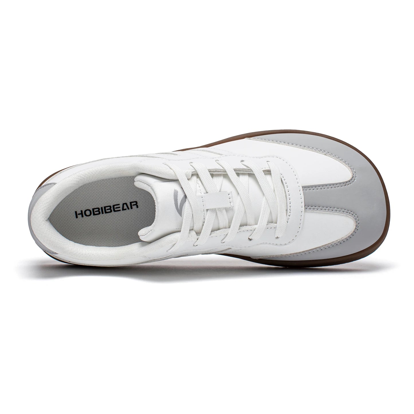 HOBIBEAR Unisex Wide Toe Shoes Artificial Leather Sneakers Casual Lace Up Retro Fashion Shoes for Women Men
