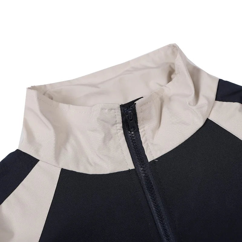 Hip Hop Varsity Jacket Men High Street Patchwork Color Black Windbreaker Coats Women Spring Autumn Thin Fashion College Jackets