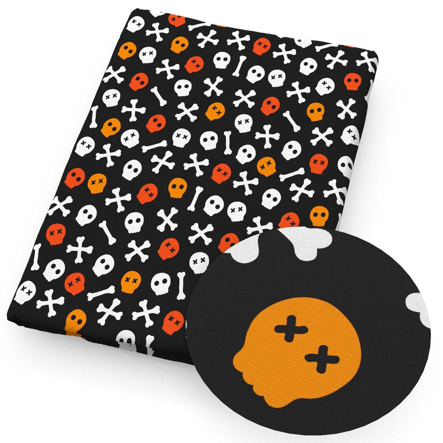 Halloween Skull Bone Skeleton Printed Polyester Pure Cotton Material Patchwork Tissue Sewing Quilting Fabrics Needlework DIY