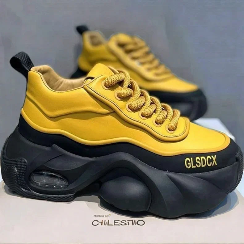 2025 Designer Style Mens Shoes Outdoors Comfortable Men Thick Platform Sneakers Fashion Casual Elevator Shoes New Trainers Tenis