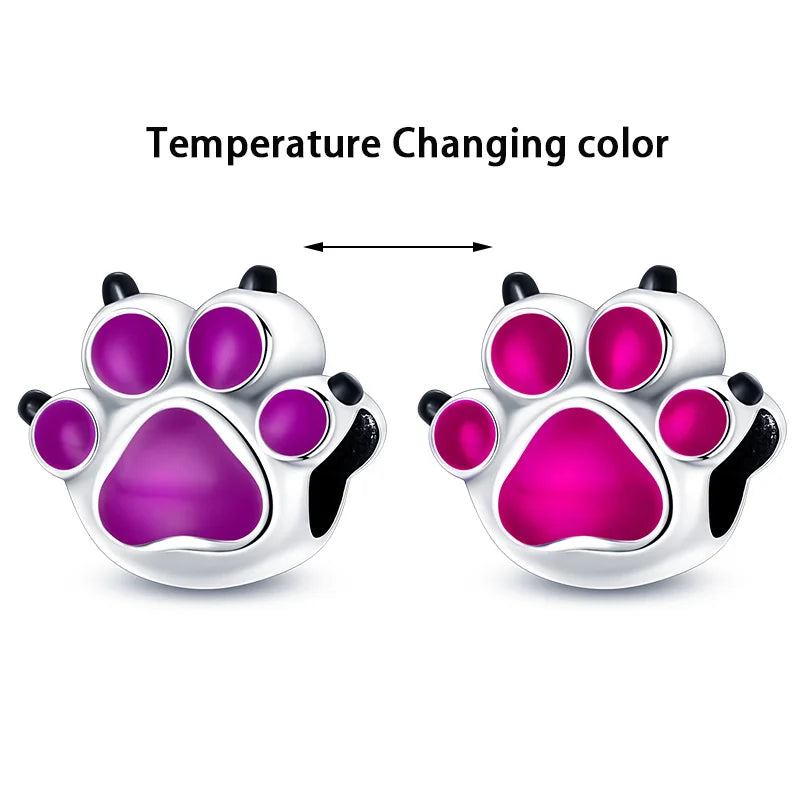 New 925 Sterling Silver Charms Fit 3mm Original Bracelets Cat Dog Beads Fine DIY Jewelry Making Women Party Gifts