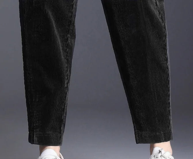 Plush Thick & Thin Casual Pants Corduroy Warm Pants Autumn Winter Leggings Harem Pants Trousers High Waist Women's Брюкиженские