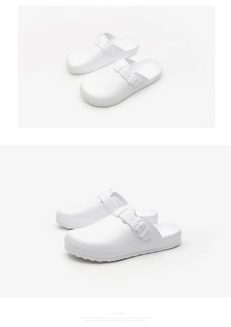 KIDMI Men Clogs Slippers Men's and Women's Slip-Resistant Work Shoes Outdoor Waterproof Nonslip Kitchen Shoes Clean Chef Shoes