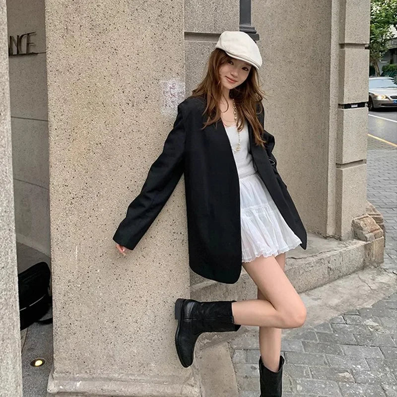 New Fashion Boots for Women Spring/Autumn Square Heel Female Mid-Calf Boots Ladies Slip-On Pointed Toe WESTERN Boots Women