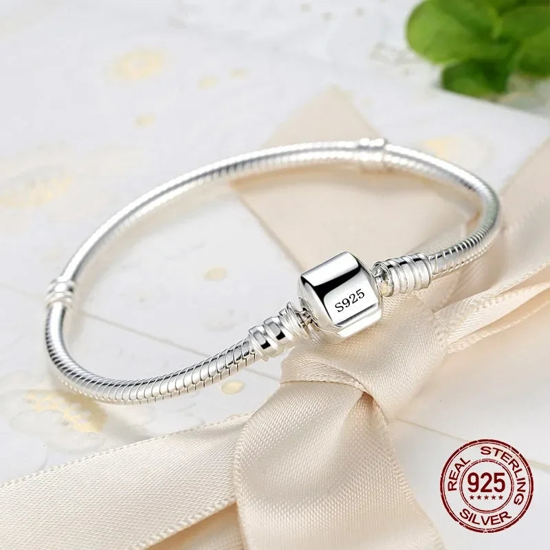 Handmade Original Fine Jewelry Charm Bracelet Soft Smooth Snake Bone Bracelets for Women
