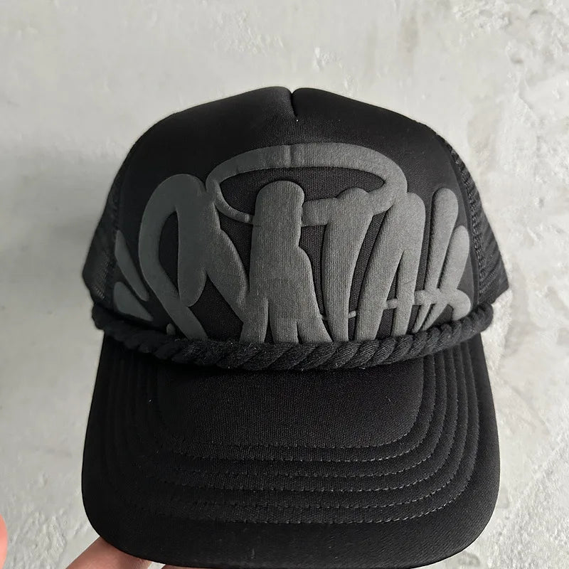 Unisex Sy Letter Printed Baseball Net Caps Spring and Summer Outdoor Adjustable Casual Hats Sunscreen Hat