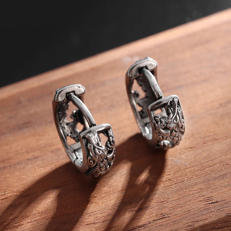 Retro Gothic Skull Earrings Hypoallergenic Earrings for Men and Women Punk Hip Hop Halloween Jewelry Gifts