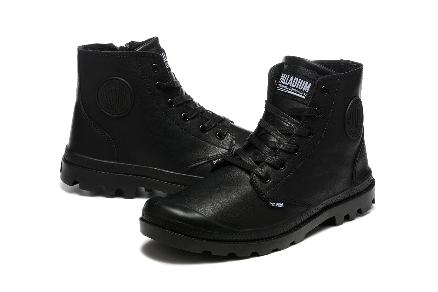 PALLADIUM Pampa 2025 Men Women Oil Wax Skin Lamb Wool Leather Ankle Boots Outdoor Dual Purpose Walking Shoes Desert Shoes