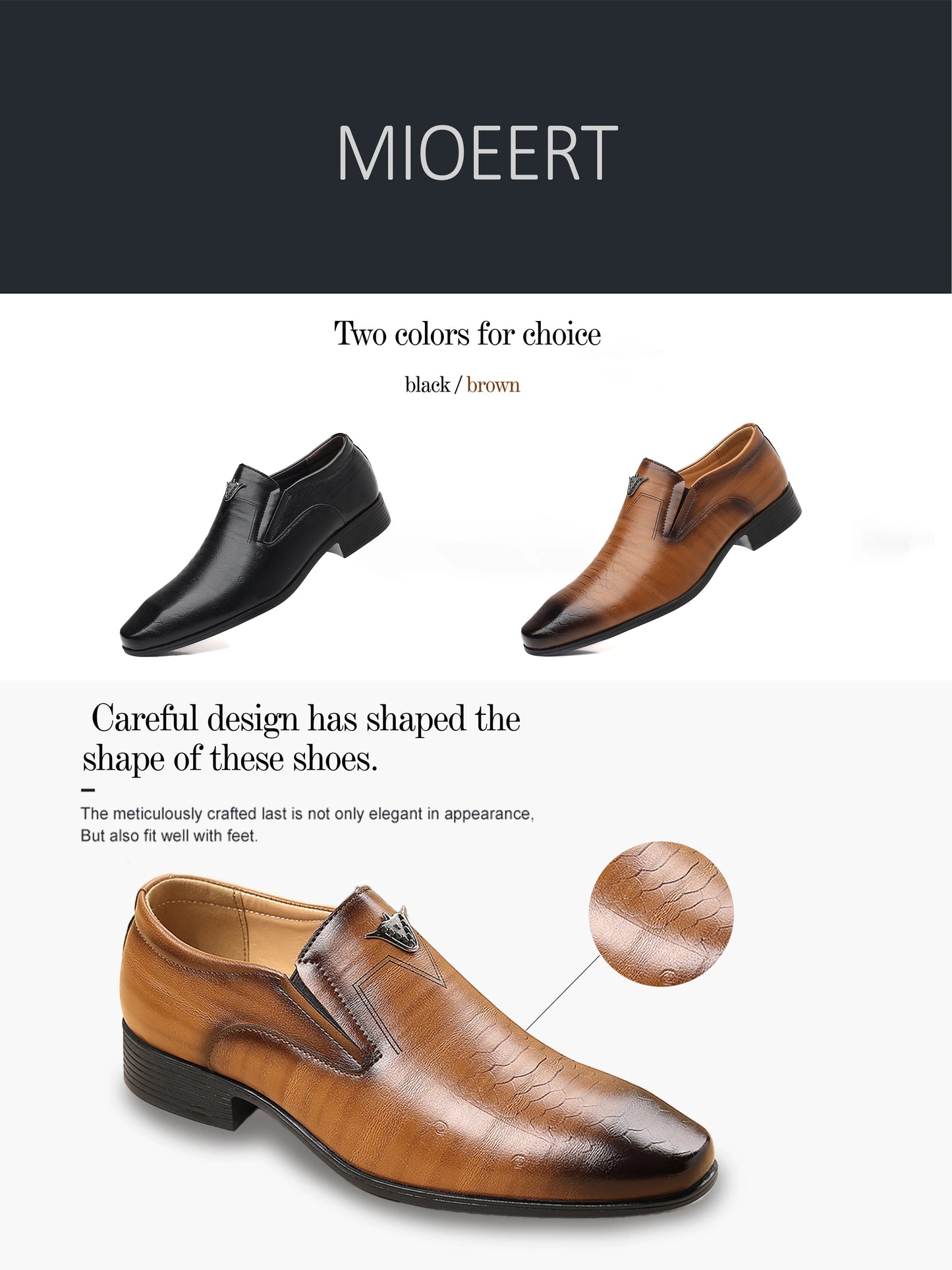 Men's Dress Shoes, Oxford Shoes, Uniform Business Casual Shoes, Formal Soft Classic Wedding Casual Shoes